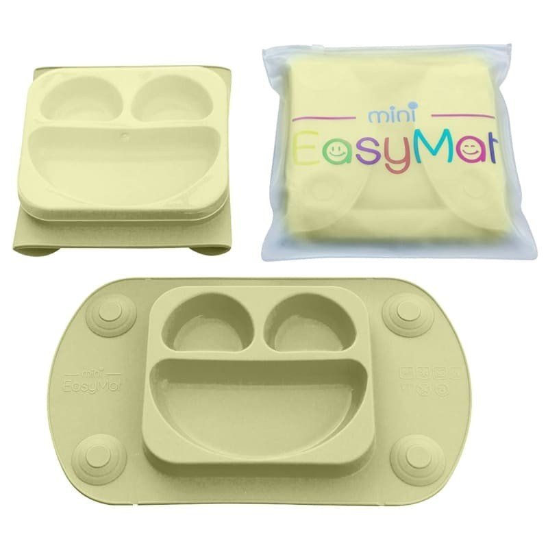 EASYTOTS EASYTOTS - Easytots  -  Easymat Mini 2in1 Olive Silikonowy Talerzyk z Podkładką  -  Lunchbox