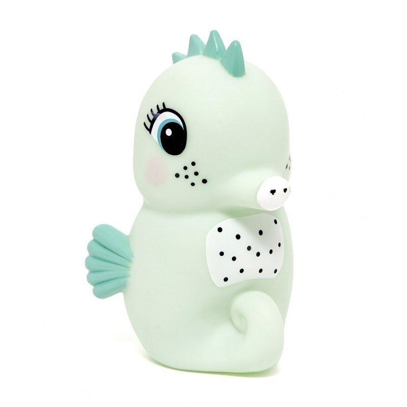 Petit Monkey Petit Monkey - Miękka pastelowa lampka nocna LED Konik morski miętowy