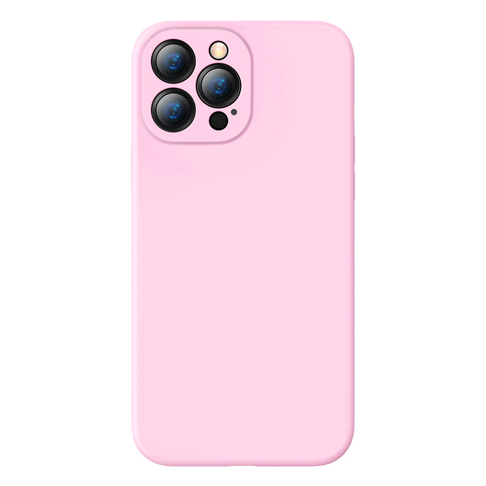 Baseus Liquid Gel Case silikonowe etui pokrowiec do iPhone 13 Pro Max różowy (ARYT001104)