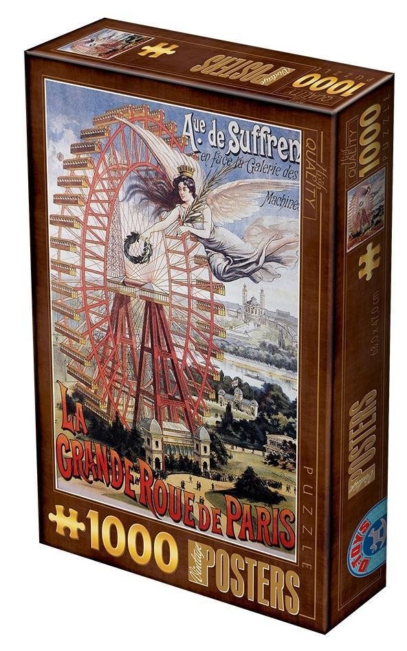 Puzzle 1000 Stare plakaty Diabelski młyn w Paryżu Nowa