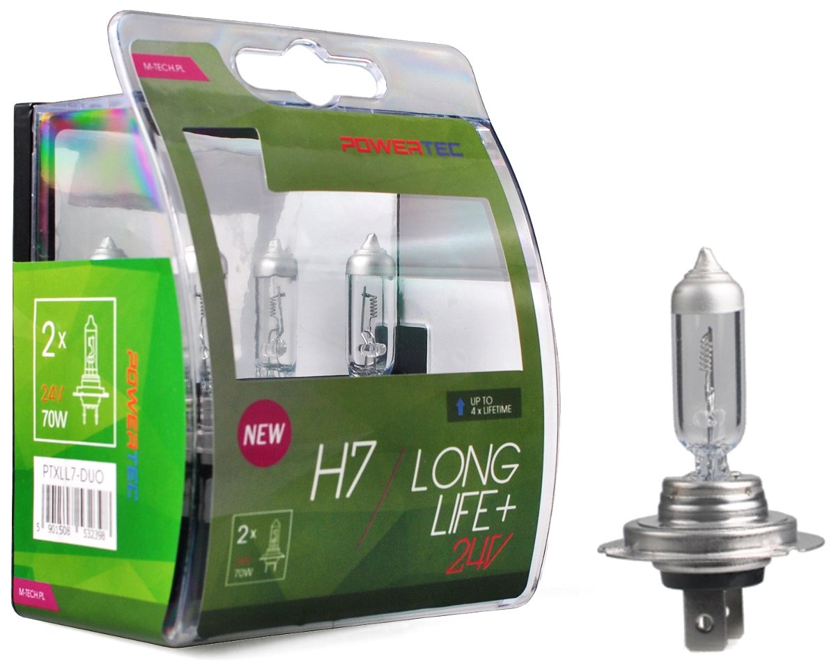 ŻARÓWKA M-TECH 24V 70W H7 POWERTEC LONG LIFE DUO