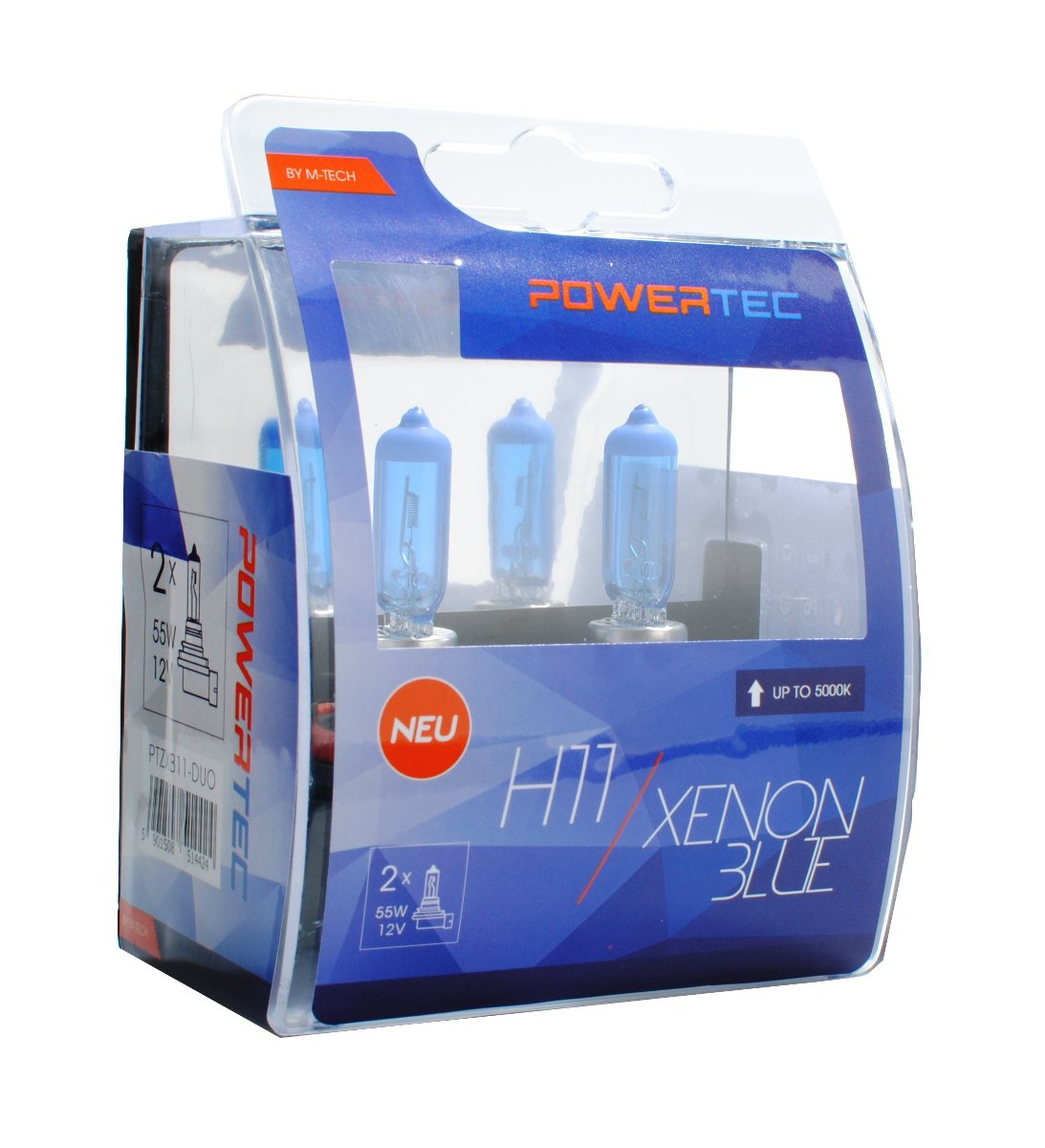 M-Tech Tech ptzxb11 Duo Powertec Xenon Blue H11 12 V 55 W PTZXB11-DUO