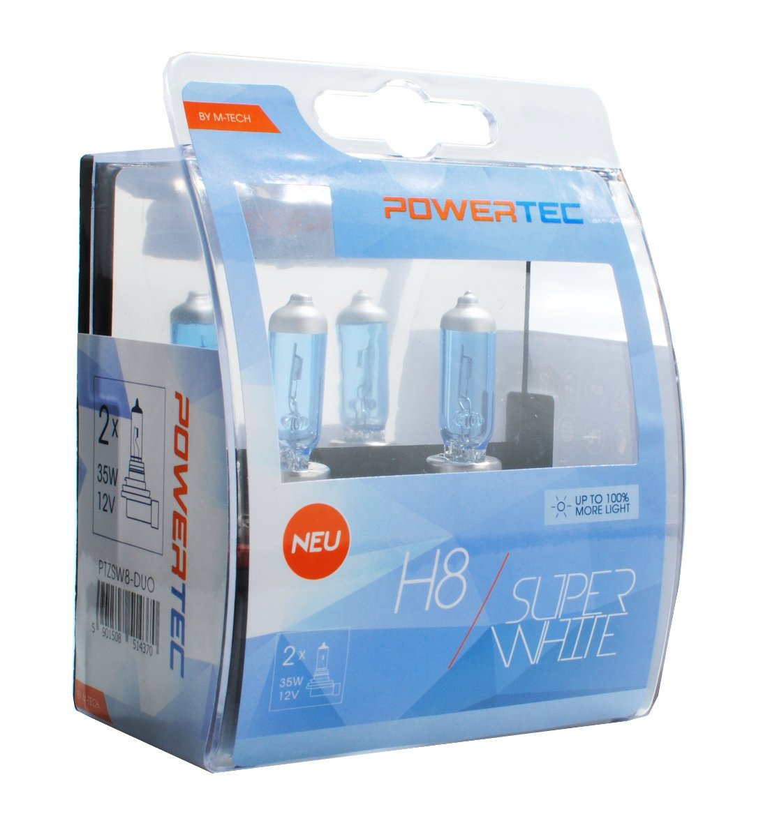 M-Tech Tech ptzsw8 Duo Powertec Super White H8 12 V 35 W PTZSW8-DUO