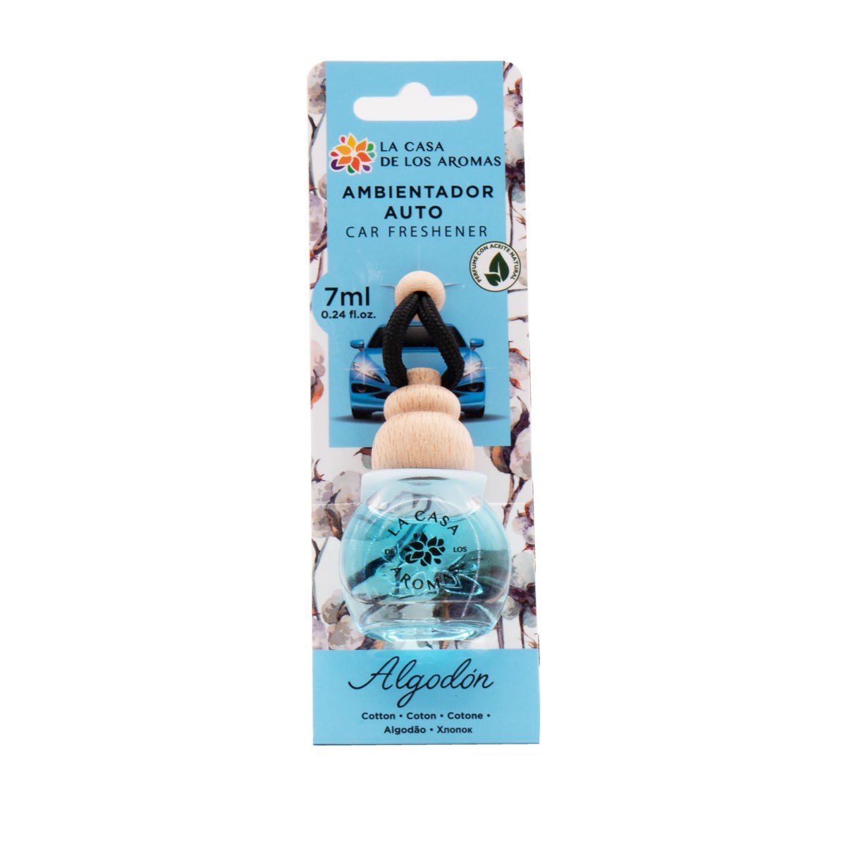 La Casa de los Aromas LA CASA DE LOS AROMAS Odświeżacz do samochodu BAWEŁNA, 7 ml 8428390049973