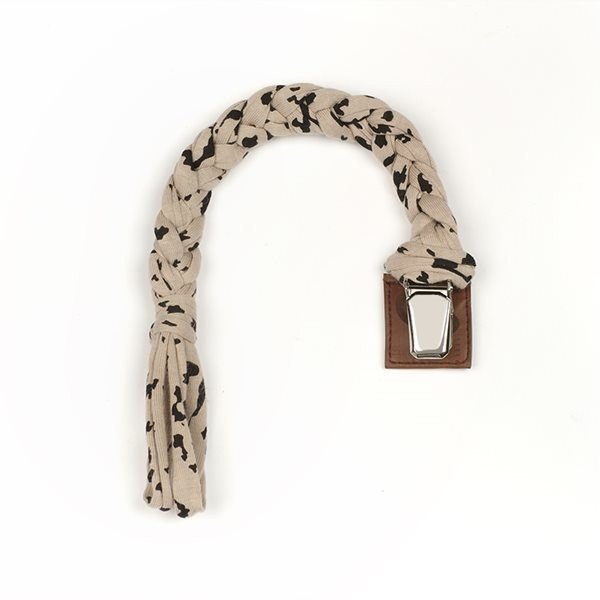 Hi Little One - warkoczykowa zawieszka do smoczka Pacifier holder BOHO Cafe Latte