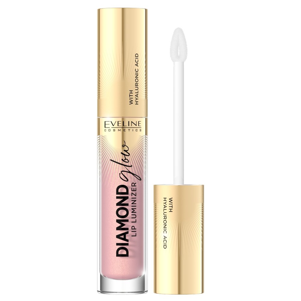 Eveline COSMETICS Diamond Glow Lip Luminizer Błyszczyk z kwasem hialuronowym, nr 03, 4.5 ml