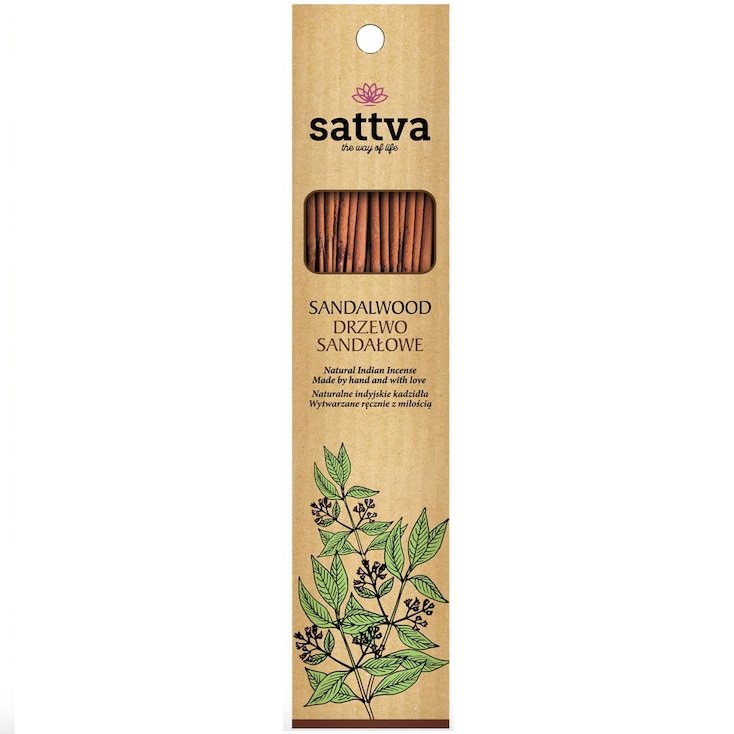 Sattva Sattva Natural Indian Incense naturalne indyjskie kadzidełko Drzewo Sandałowe 15szt | JUŻ OD 250 ZŁ 5903794180260