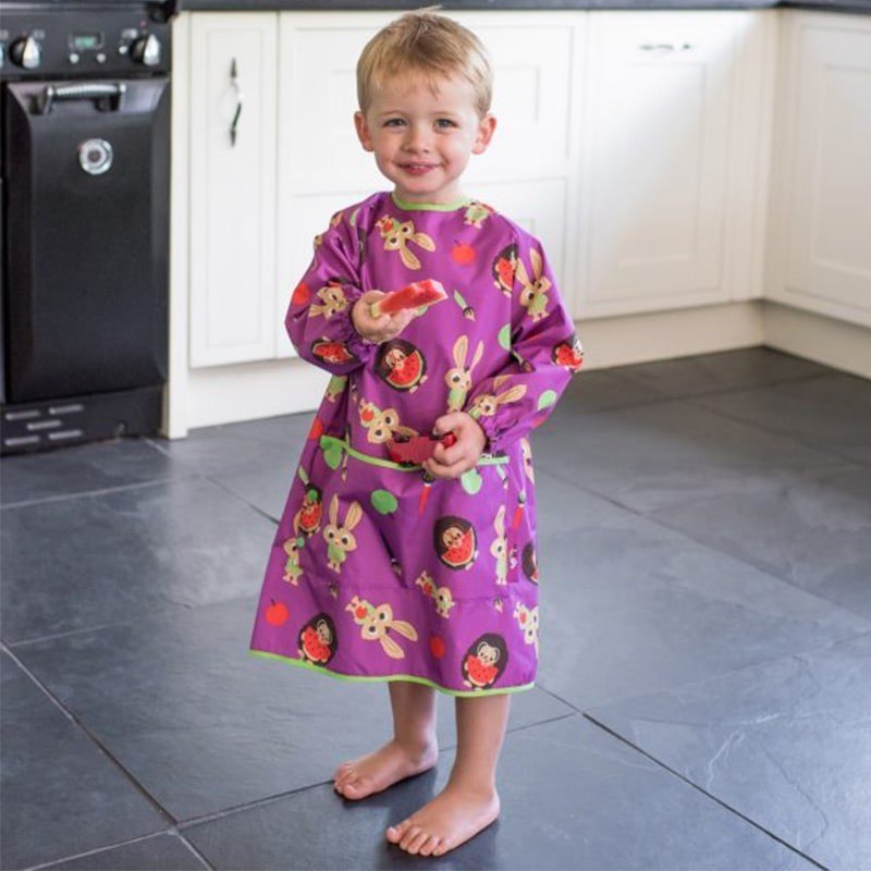 Tidy Tot BLW Tidy Tot Coverall Bib Plum Purple śliniak fartuszkowy długi z kieszonką
