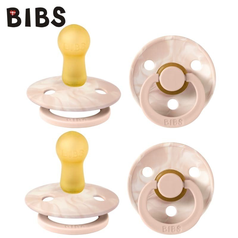 BIBS TIE DIY COLLECTION 2-PACK BLUSH IVORY & BLUSH IVORY M Smoczek Uspokajający kauczuk Hevea 5713795221509