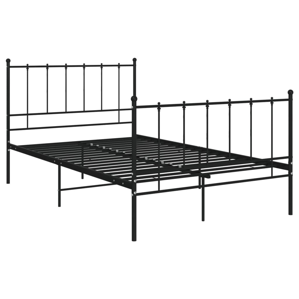 shumee Rama łóżka czarna metalowa 120 x 200 cm