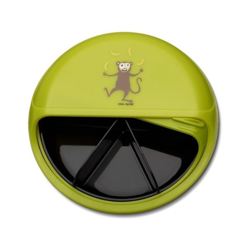 CARL OSCAR Carl Oscar Rotable SnackDISC 5 komorowy obrotowy pojemnik na przekąski Lime - Monkey