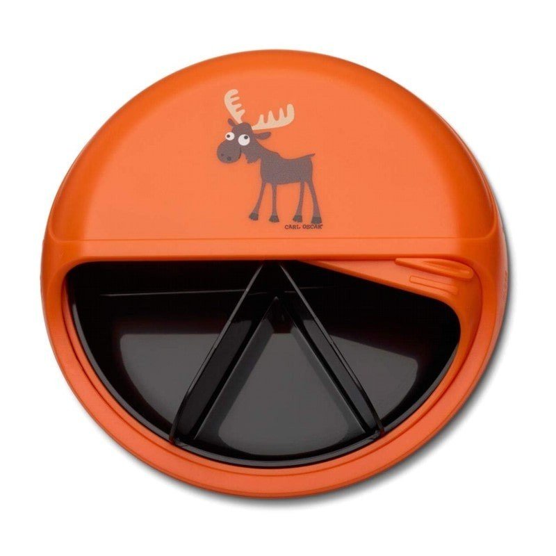 CARL OSCAR Carl Oscar Rotable SnackDISC 5 komorowy obrotowy pojemnik na przekąski Orange - Moose