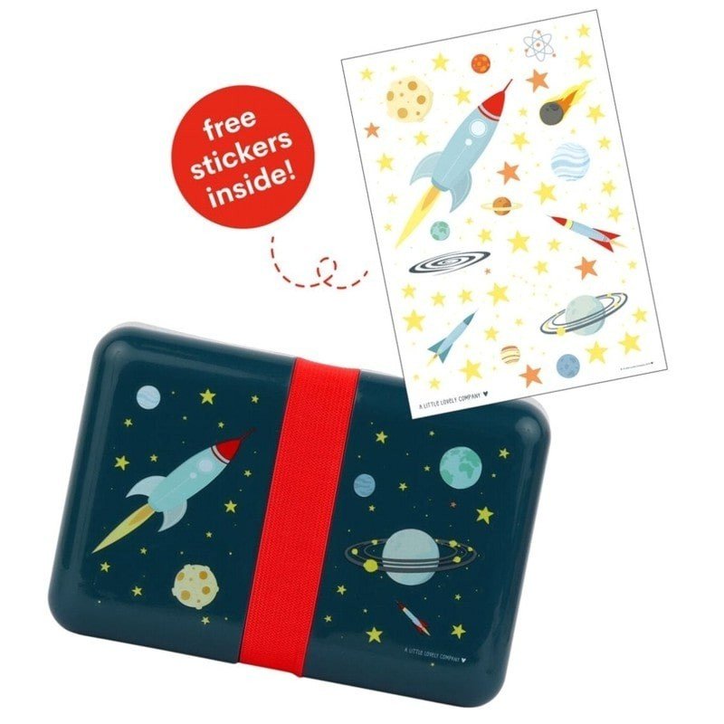 A Little Lovely Company A Little Lovely Company  -  Śniadaniówka Lunchbox Kosmos z Naklejkami