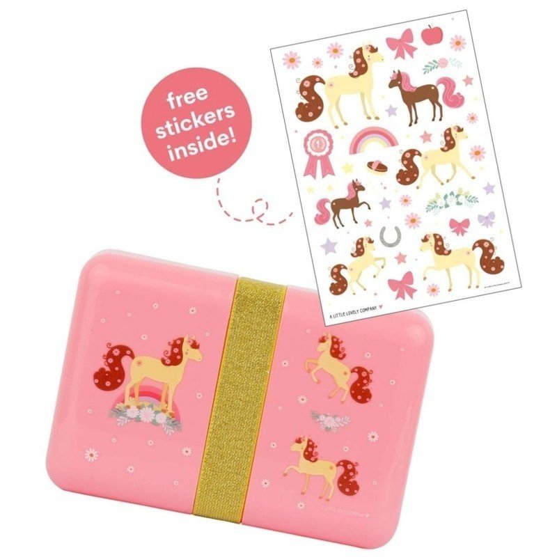 A Little Lovely Company A Little Lovely Company - A Little Lovely Company  -  Śniadaniówka Lunchbox Konik z Naklejkami