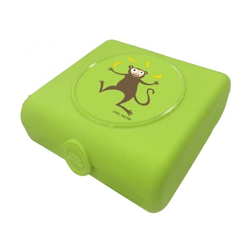 CARL OSCAR Carl Oscar Kids Sandwich Box Pojemnik na przekąski i kanapki Lime - Monkey