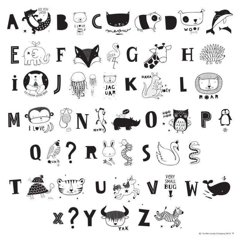 A Little Lovely Company A Little Lovely Company - A Little Lovely Company  -  Litery do Lightboxa Zestaw Abc Black