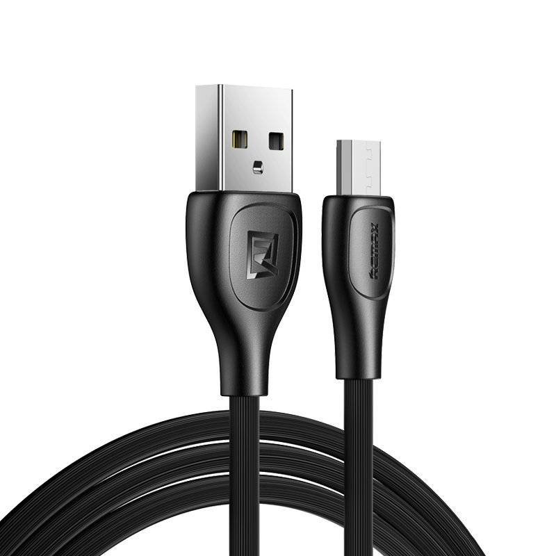 REMAX Lesu Pro kabel przewód USB - micro USB 480 Mbps 2,1 A 1 m czarny (RC-160m black) RC-160m black