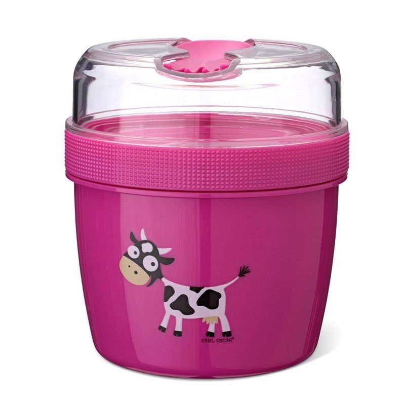 Carl Oscar Temp Lunch Jar Carl Oscar -  N'ice Cup l Pojemnik Śniadaniowy z Wkładem Chłodzący Purple  -  Cow