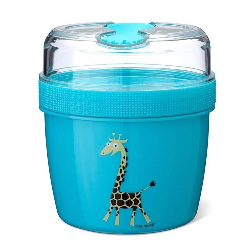 Carl Oscar Temp Lunch Jar Carl Oscar -  N'ice Cup l Pojemnik Śniadaniowy z Wkładem Chłodzący  Turquoise  -  Giraffe