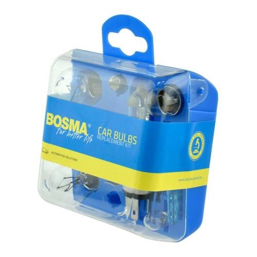 BOSMA Zapasowy komplet żarówek 12V z H4 (bezpieczniki + żarówki pomocnicze) 3363