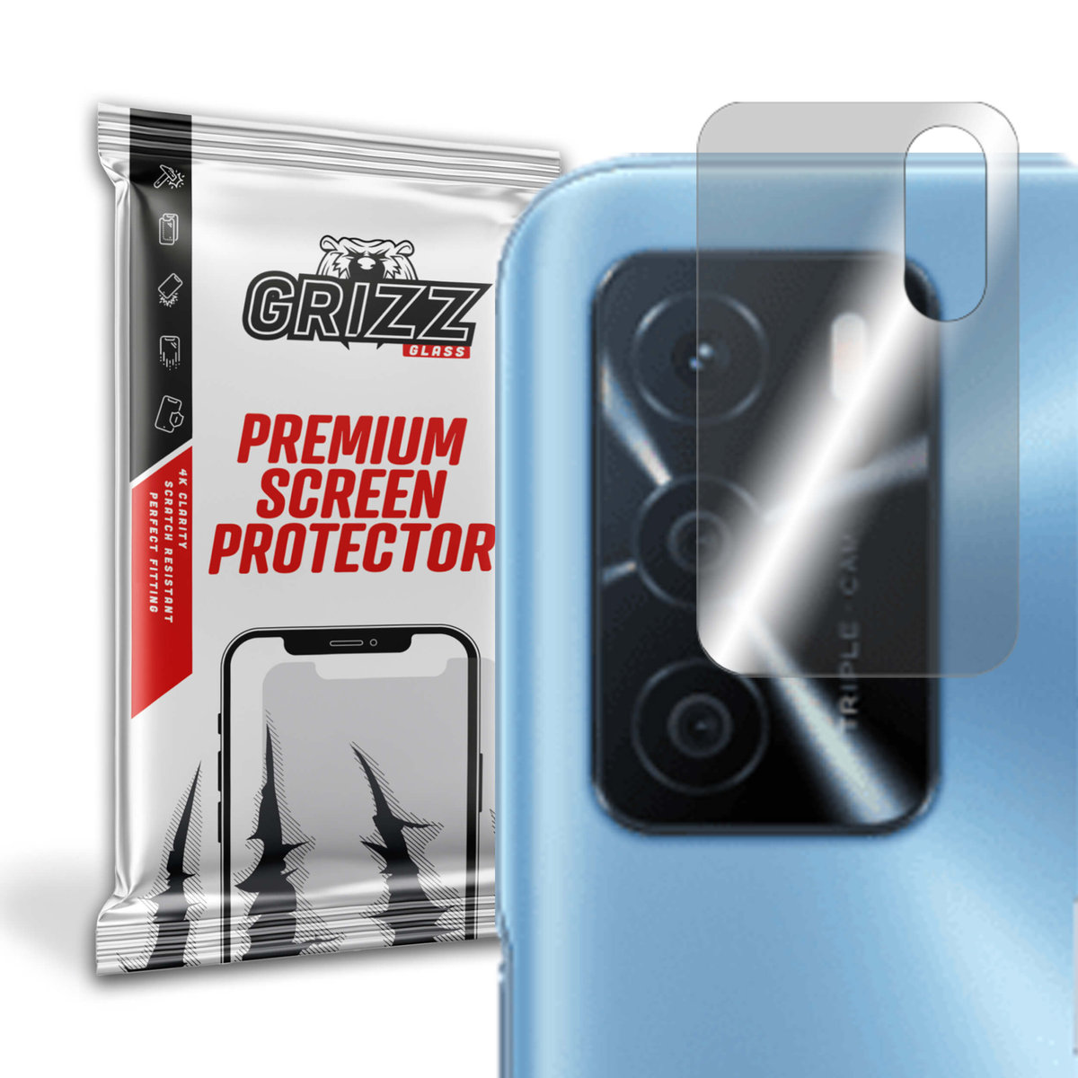 GrizzGlass HybridGlass Camera szkło hybrydowe na obiektyw do Oppo A54s
