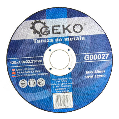 Tarcza Tarcze Do Cięcia Metalu 125x1,0 10 Sztuk
