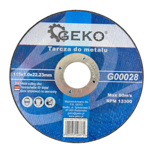 Geko Tarcza do metalu 115x1mm INOX G00028