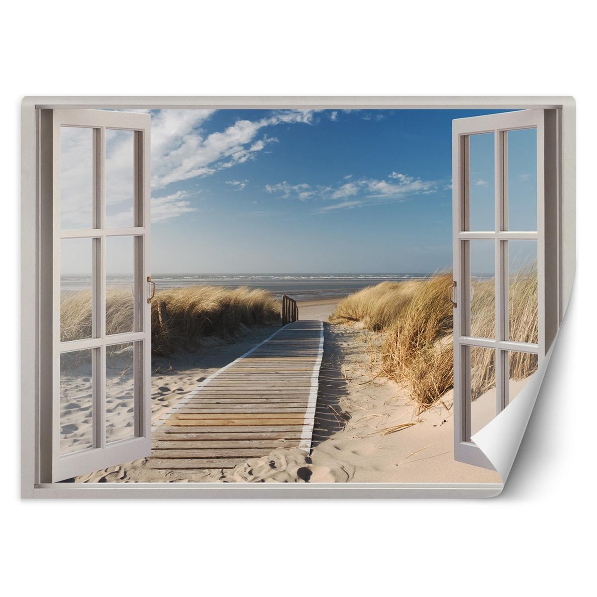 Fototapeta, Okno - zejście na plażę (Rozmiar 210x150)