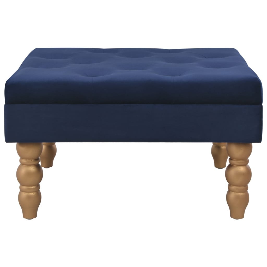 vidaXL Stołek granatowy 60x60x36 cm obity aksamitem 329928