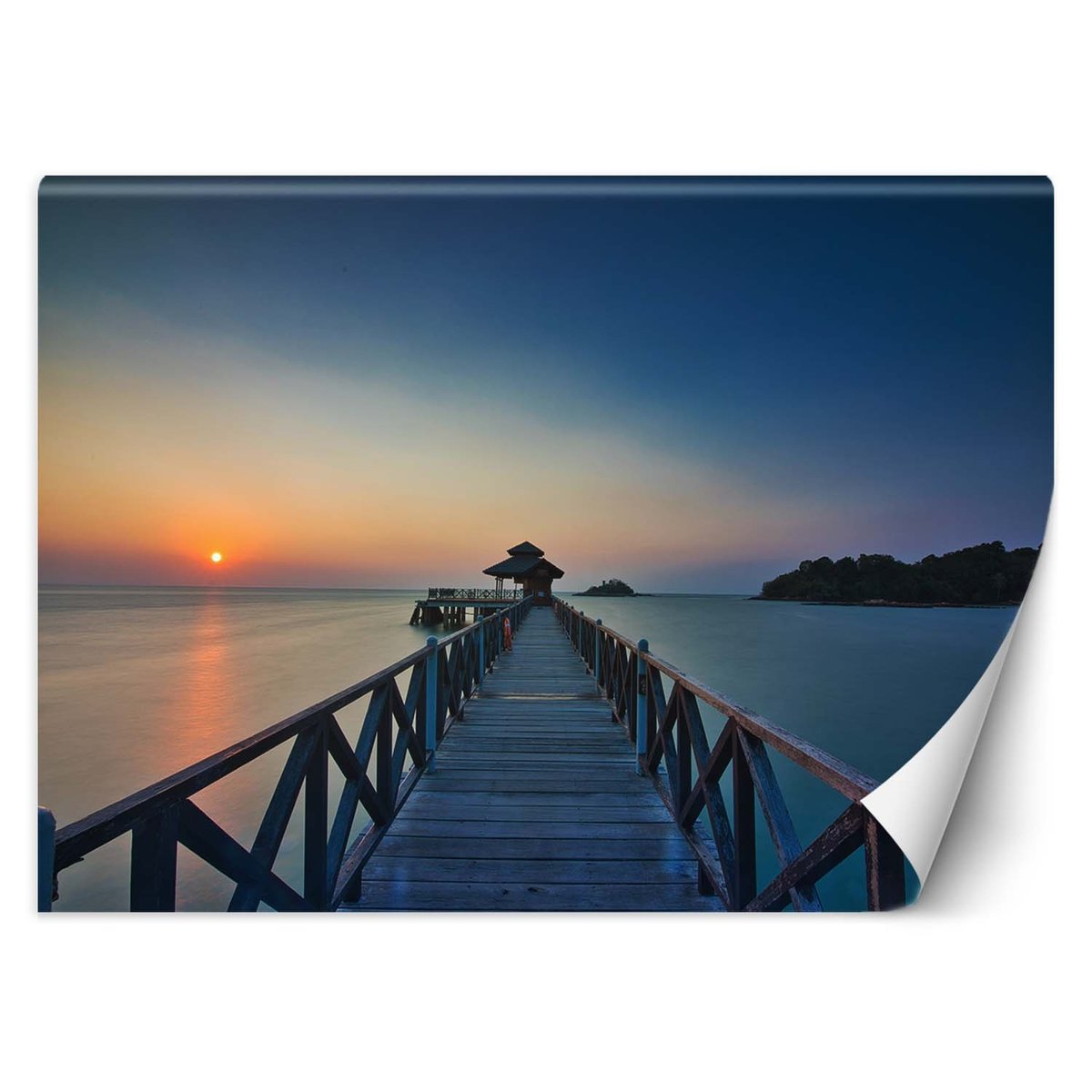 Fototapeta, Widok na zachodzące słońce (Rozmiar 350x245)