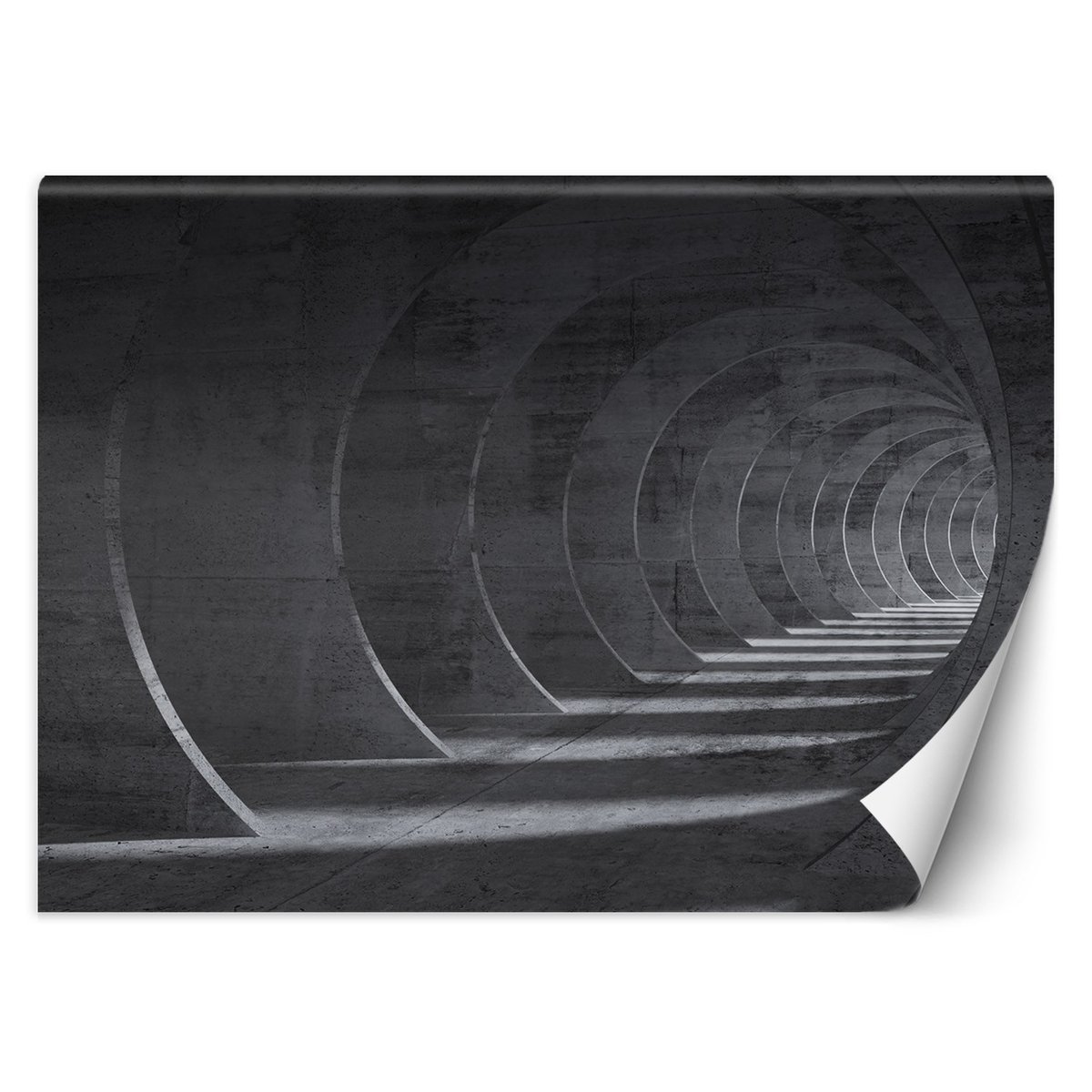 Fototapeta, Tunel szary 3D (Rozmiar 250x175)