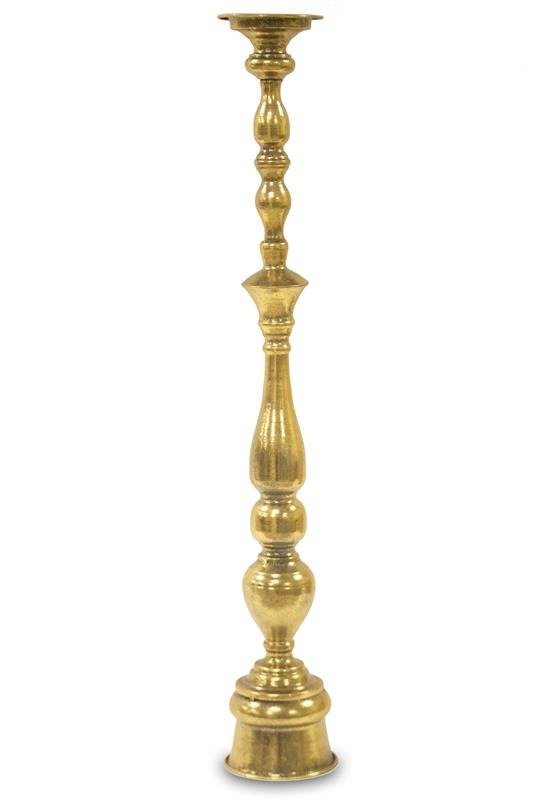 Stylowy Złoty Świecznik z Metalu Podłużny wys.81cm