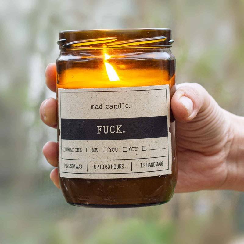Mad Candle sojowa świeca zapachowa 360 g - FUCK.