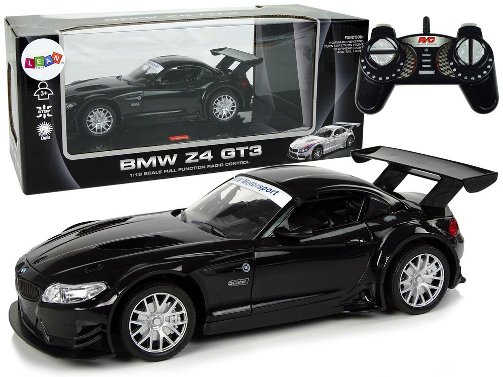Import leantoys Auto Sportowe R/C 1:18 BMW Z4 GT3 Czarny 2.4 G Światła 9728