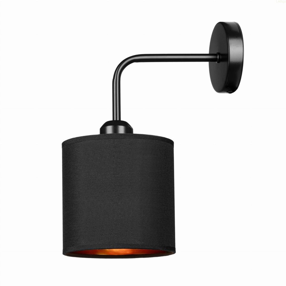 Zdjęcia - Żyrandol / lampa LOFT Kinkiet z abażurem czarno złoty E27 