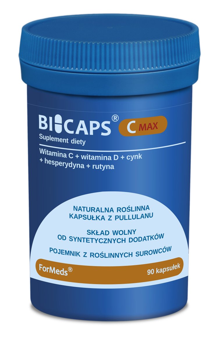 ForMEDS BICAPS Witamina C Max (90 kaps) Kwas L-Askorbinowy + Cynk + Witamina D3 + Rutyna + Hesperydyna fms-095