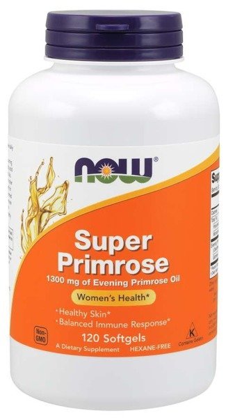 Now Foods Super Primrose - olej z wiesiołka 1300 mg - 120 kapsułek