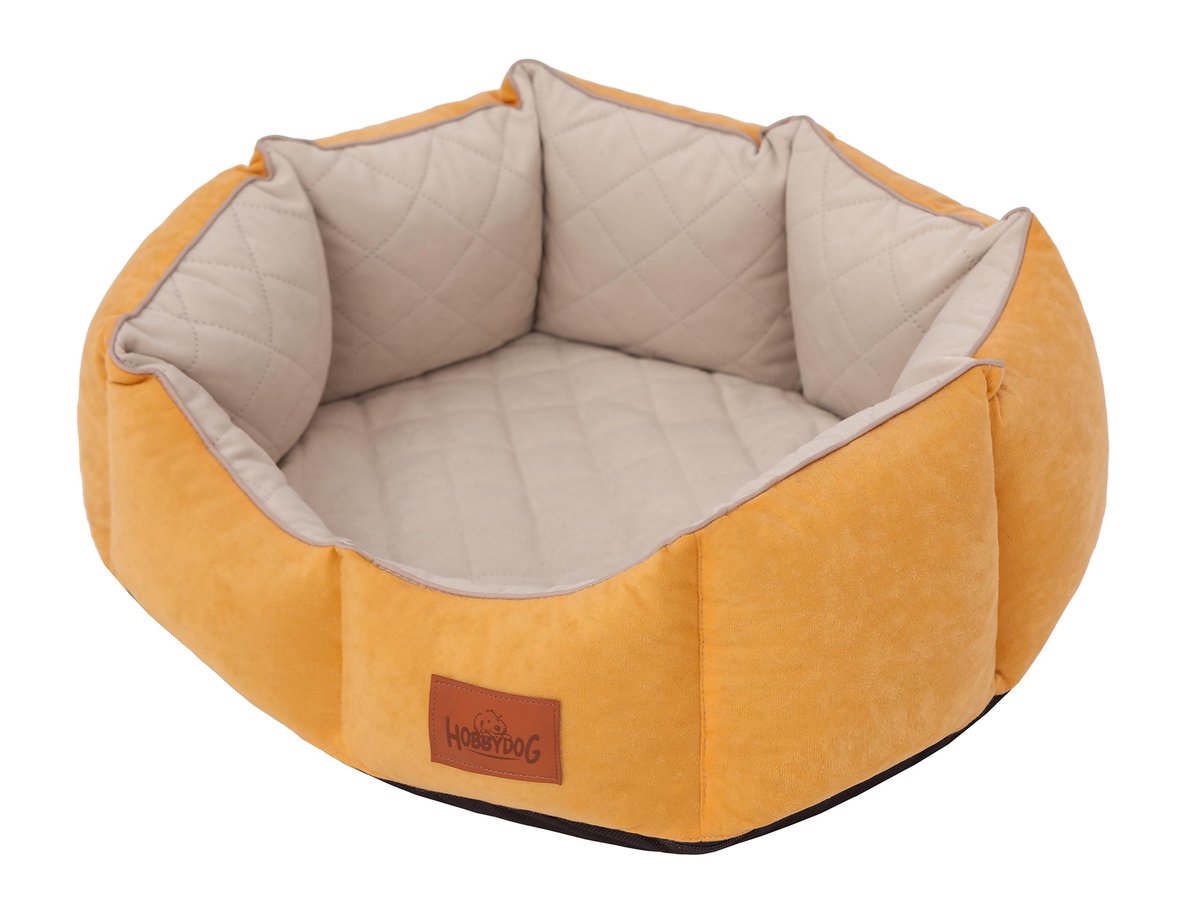 Legowisko dla psa/kota nowy york premium, żółte, 53x45cmcm, M