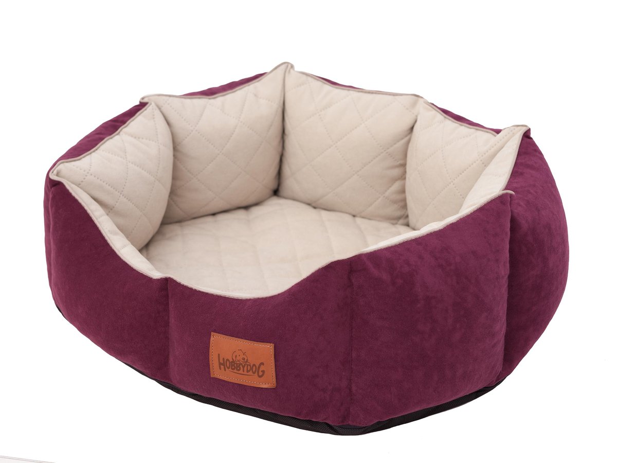 Legowisko dla psa/kota nowy york premium, bordowe, 53x45cmcm, M