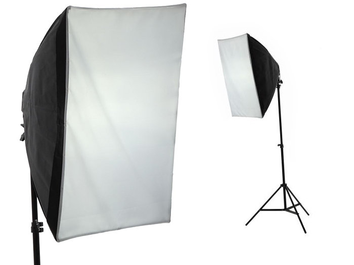 Softbox 40x40cm + Lampa + ŻarÓwka 400w / 85w + Statyw