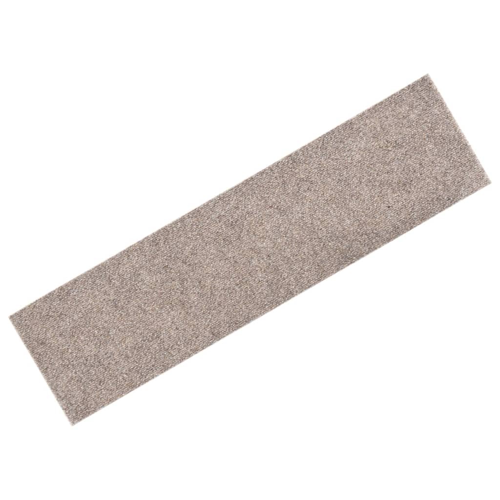 shumee Samoprzylepne nakładki na schody 15 szt. 76x20 cm kremowe