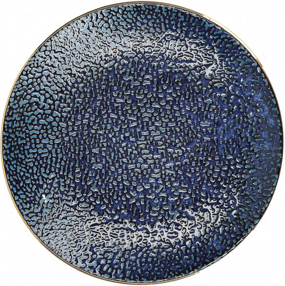 talerz Satori 22 cm porcelana niebieska 6-częściowy