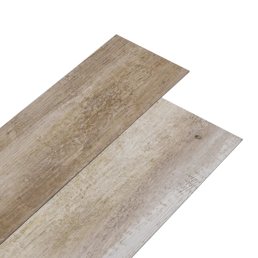 shumee shumee Samoprzylepne panele podłogowe PVC 5,21 m 2 mm płowe drewno