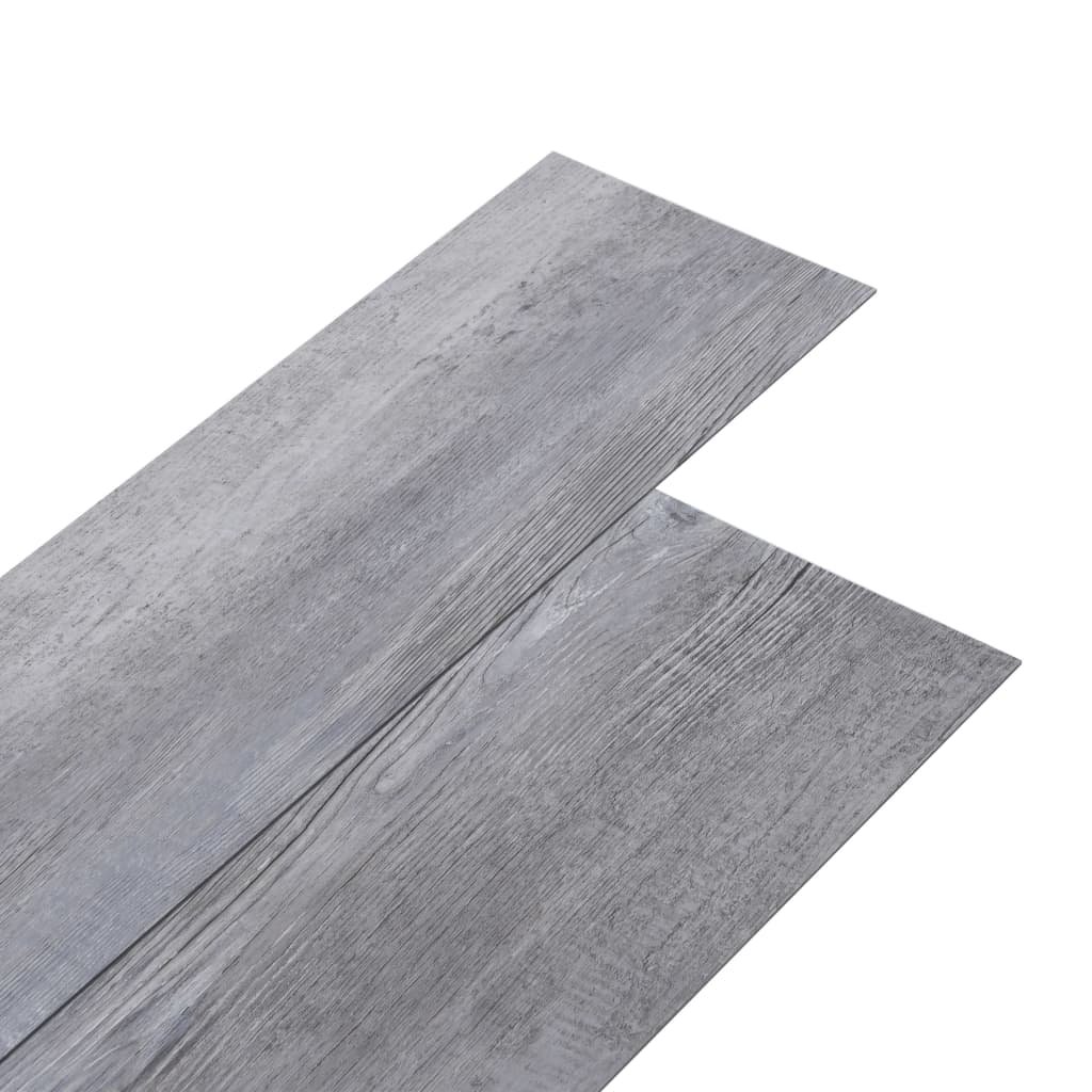 vidaXL Samoprzylepne panele podłogowe PVC, 5,21 m, 2 mm, szare drewno