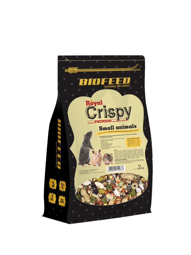 BIOFEED Royal Crispy Premium Small Animals 2kg - dla małych gryzoni
