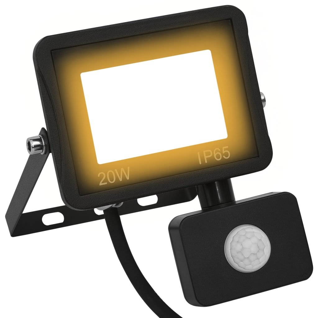 Epistar Naświetlacz vidaXL LED z czujnikiem 20 W ciepłe białe światło 149624