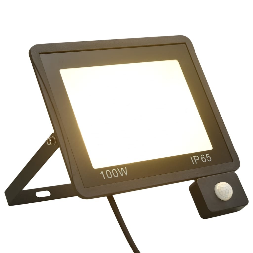 Epistar Naświetlacz vidaXL LED z czujnikiem 100 W ciepłe białe światło 149627