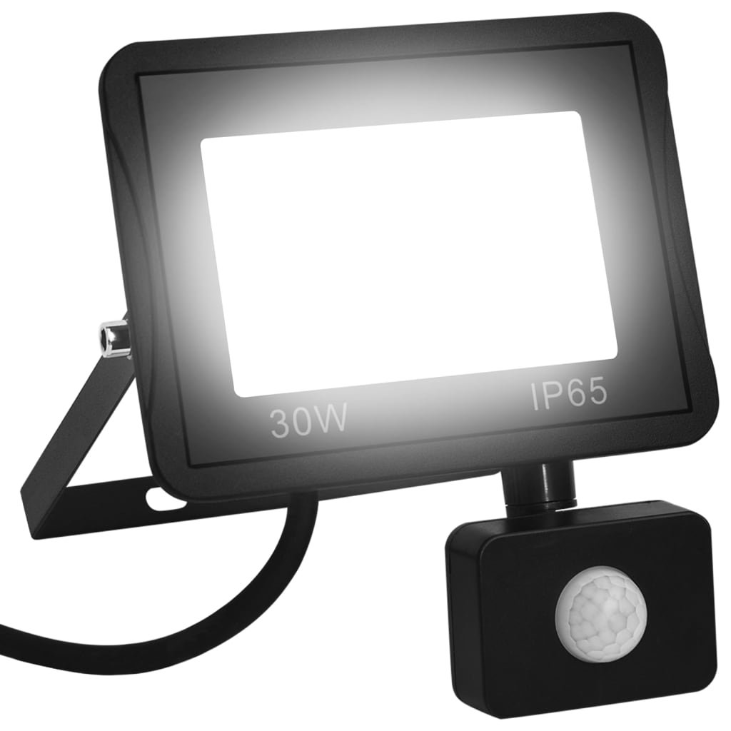 Epistar Naświetlacz vidaXL LED z czujnikiem 30 W zimne białe światło 149630