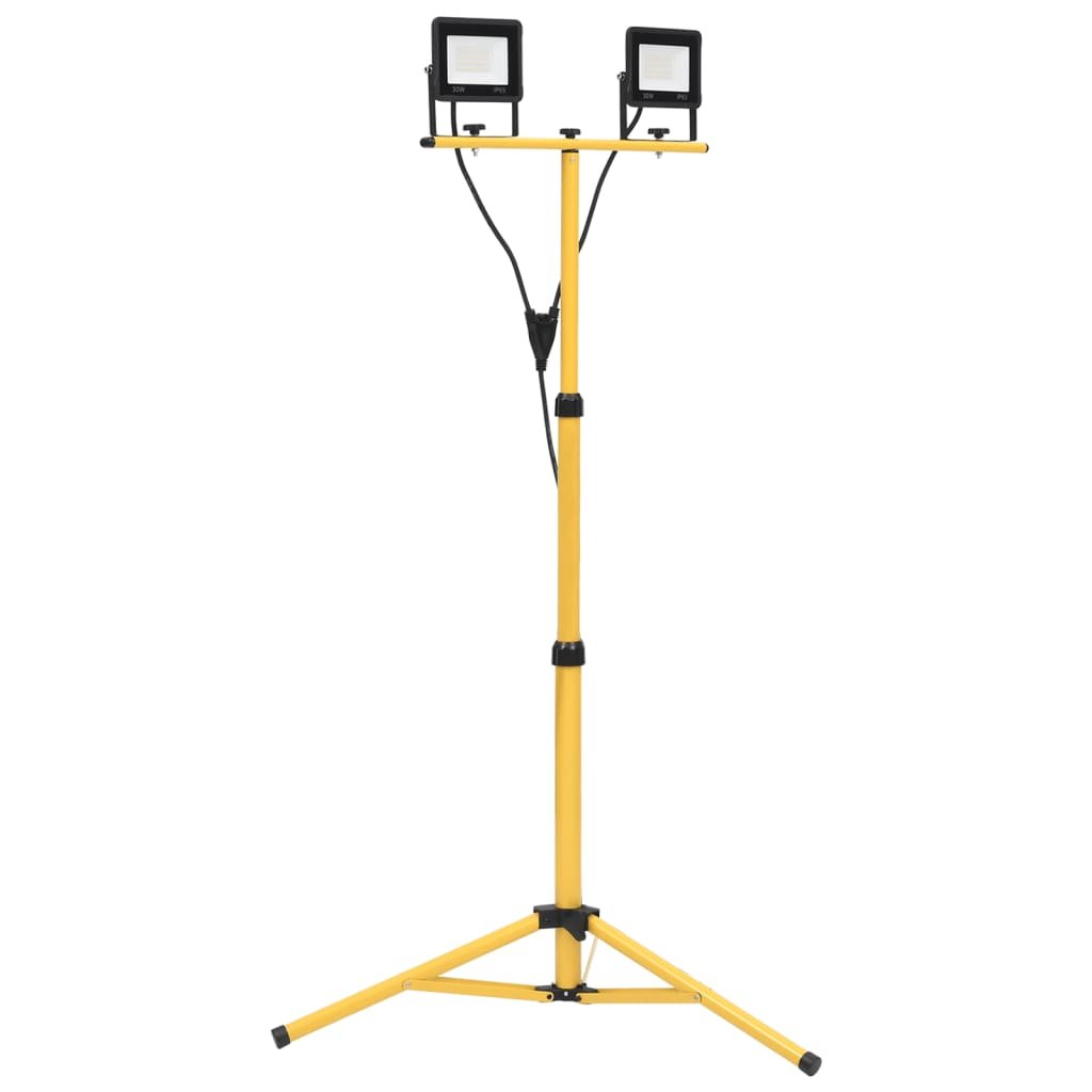 shumee Reflektor LED ze stojakiem 2x30 W ciepłe białe światło