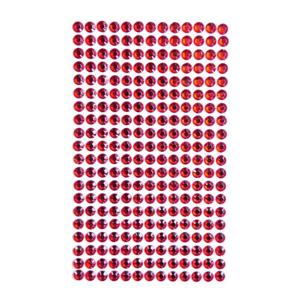 Kryształki Diamenciki Samoprzylepne 6Mm 260 Szt. Red Dalprint